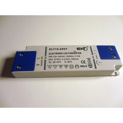 Power supply ELT15-24VT, 24V, 620mA, 15W