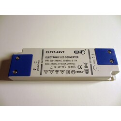 Power supply ELT20-24VT, 24V, 830mA, 20W