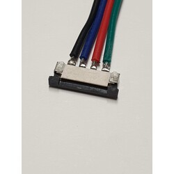 LED strip connector LRA0005, strip to power, with wire, 4 pins, 10 mm