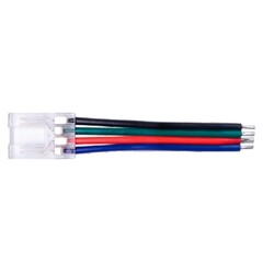 LED strip connector LRA0048, strip to power, with wire, 4 pins, 10 mm