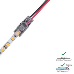 LED strip connector LRA0059, strip to power, no wire, 2 pins, 5 mm