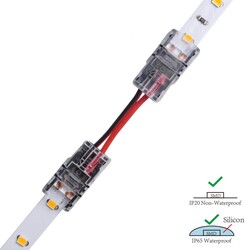 LED strip connector LRA0066, strip to power, with wire, 2 pins, 8 mm