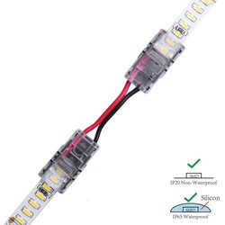 LED riba kiirühendus LRA0073, riba-riba, juhtmega, 2 kontakti, 8 mm