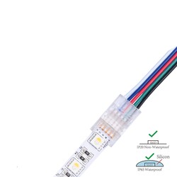 LED strip connector LRA0111, strip to power, no wire, 5 pins, 10 mm