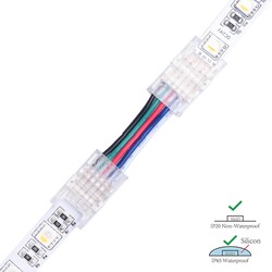 LED riba kiirühendus LRA0113, riba-riba, juhtmega, 5 kontakti, 10 mm