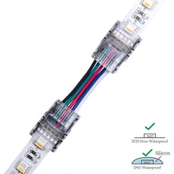 LED strip connector LRA0125, strip to strip, with wire, 5 pins, 12 mm