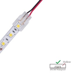 LED strip connector LRA0144, strip to power, with wire, 2 pins, 10 mm