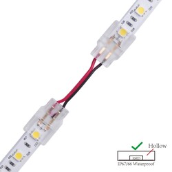 LED strip connector LRA0145, strip to strip, with wire, 2 pins, 10 mm