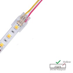 LED strip connector LRA0148, strip to power, with wire, 3 pins, 10 mm