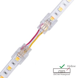 LED riba kiirühendus LRA0149, riba-riba, juhtmega, 3 kontakti, 10 mm