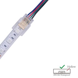 LED strip connector LRA0151, strip to power, no wire, 4 pins, 10 mm