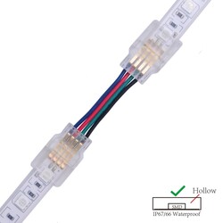 LED riba kiirühendus LRA0153, riba-riba, juhtmega, 4 kontakti, 10 mm