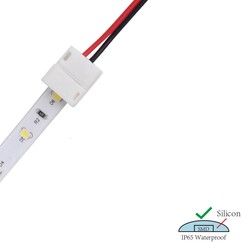 LED strip connector LRA0184, strip to power, with wire, 2 pins, 8 mm