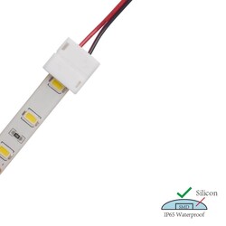 LED strip connector LRA0187, strip to power, with wire, 2 pins, 10 mm