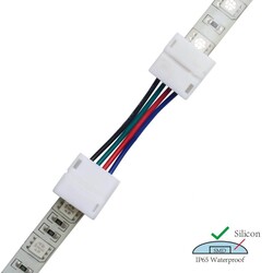 LED riba kiirühendus LRA0191, riba-riba, juhtmega, 4 kontakti, 10 mm