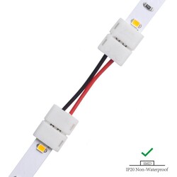 LED strip connector LRA0197, strip to strip, with wire, 2 pins, 8 mm