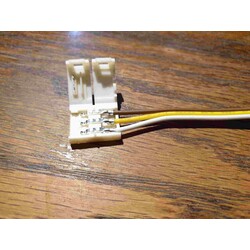 LED strip connector LRA0202, strip to power, with wire, 3 pins, 10 mm