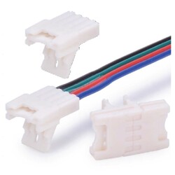 LED strip connector LRA0229, strip to strip, no wire, "I", 4 pins, 10 mm