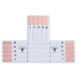 LED strip PCB LRA0249, "T", 5 pins, 10 mm