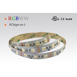 LED strip LR00703, RGBWW, 12V, 24W/m, 1370lm/m, IP67, CRI80