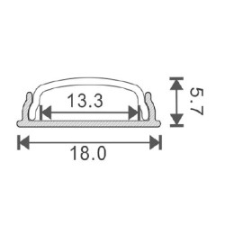 LED profile LP00052 cross section